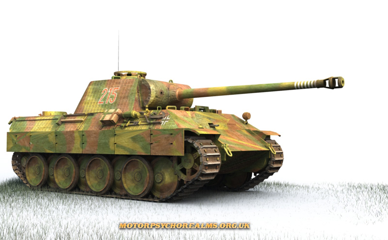 German Panther Ausf. G; digital illustration by Les Still